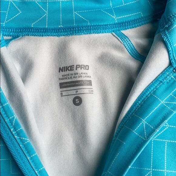 Blue Nike Pro Quarter Zip Pullover - Picture 2 of 7